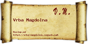 Vrba Magdolna névjegykártya