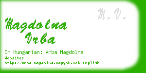 magdolna vrba business card
